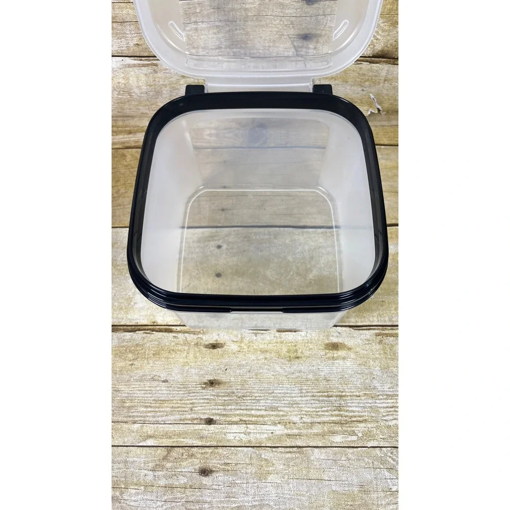 Tupperware Modular Mates Square Signature Line Container #2 Hinged Lid Clear New